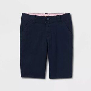 NEW Cat & Jack Girls' Uniform Chino Shorts - Navy
